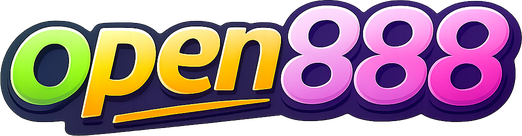 Biểu tượng logo open888 màu đỏ